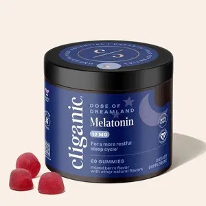 Cliganic Melatonin Gummies 10 MG - Mixed Berry Flavor Gummies for Restful Sleep Support - Third Party Tested Supplement Dietary Healthcare Fitness